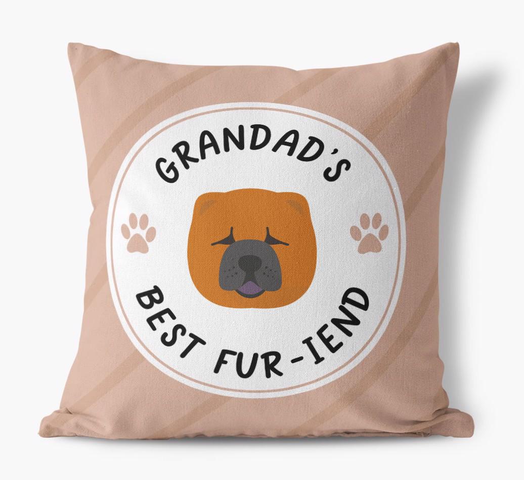 Grandad's Best Fur-iend: Personalised {breedFullName} Cushion