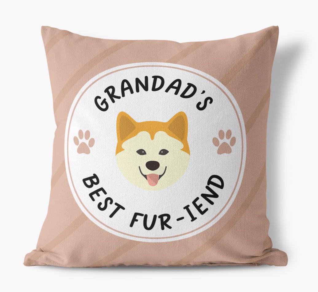 Grandad's Best Fur-iend: Personalised {breedFullName} Cushion