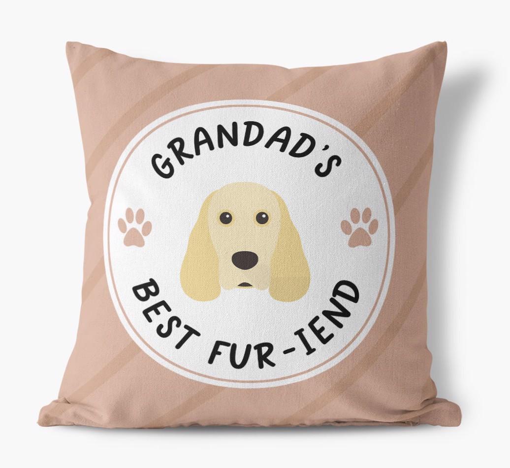 Grandad's Best Fur-iend: Personalised {breedFullName} Cushion