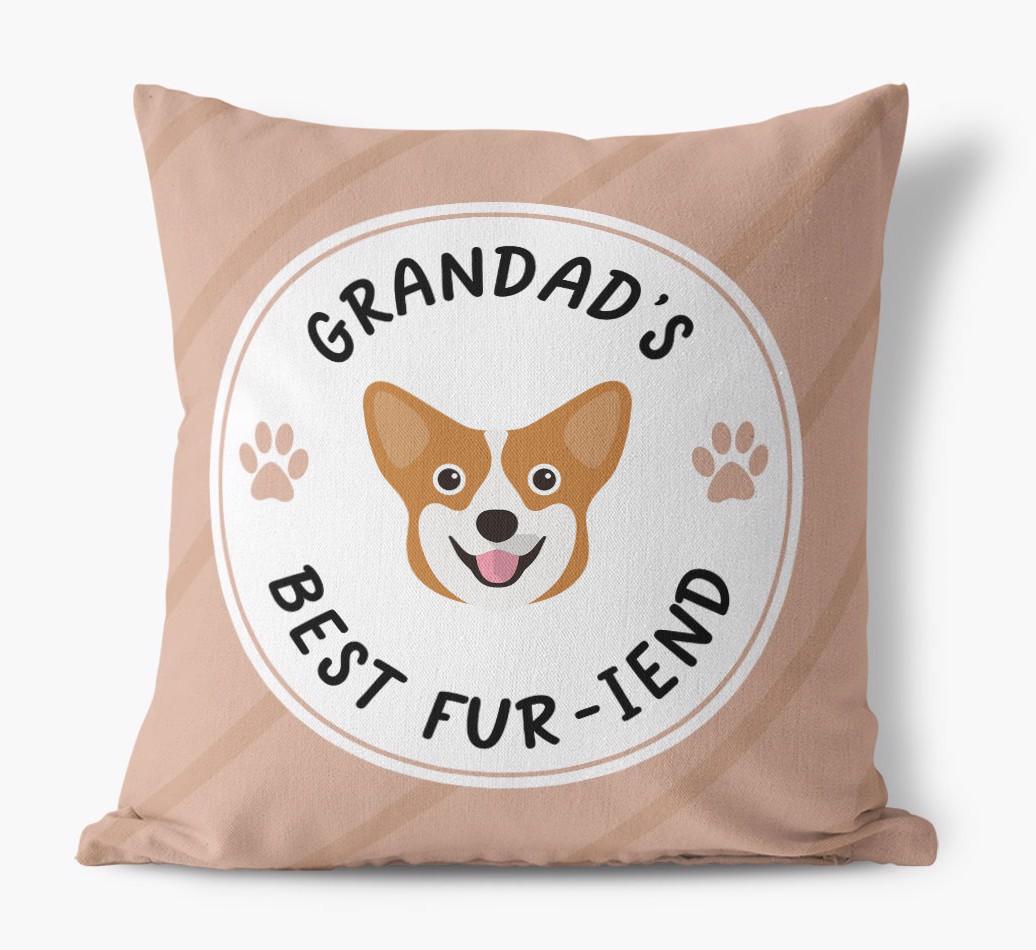 Grandad's Best Fur-iend: Personalised {breedFullName} Cushion