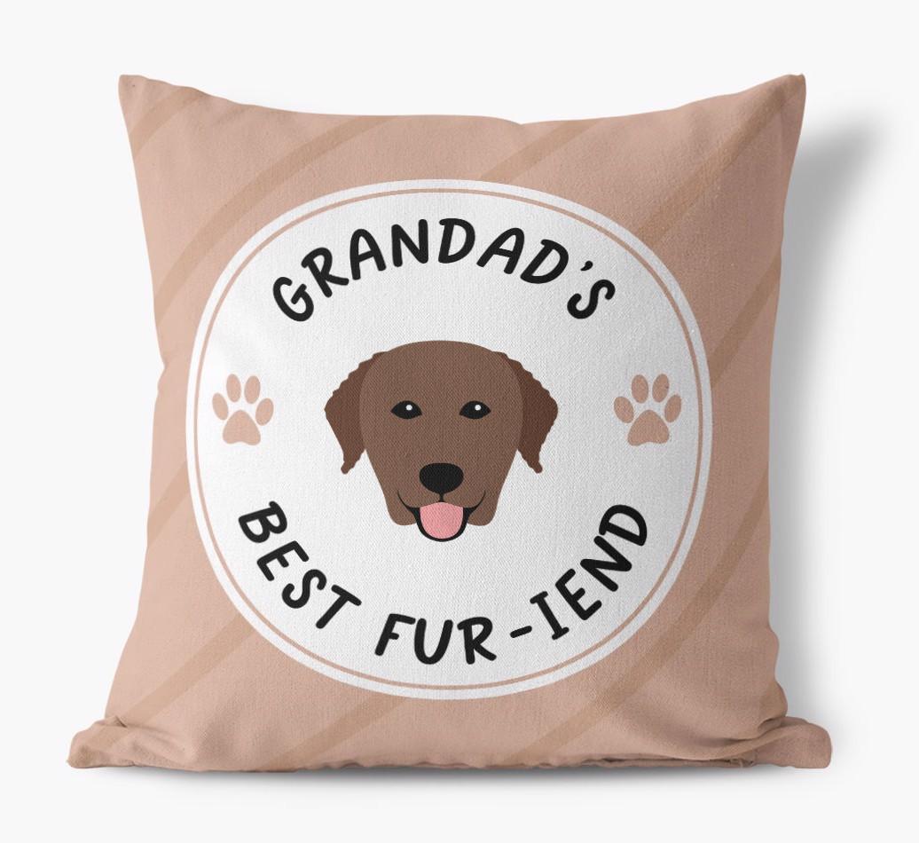 Grandad's Best Fur-iend: Personalised {breedFullName} Cushion