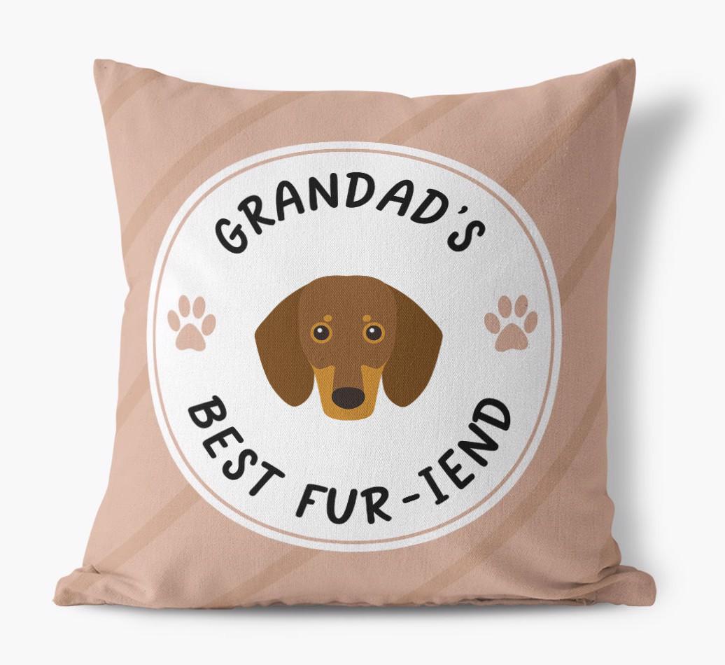 Grandad's Best Fur-iend: Personalised {breedFullName} Cushion