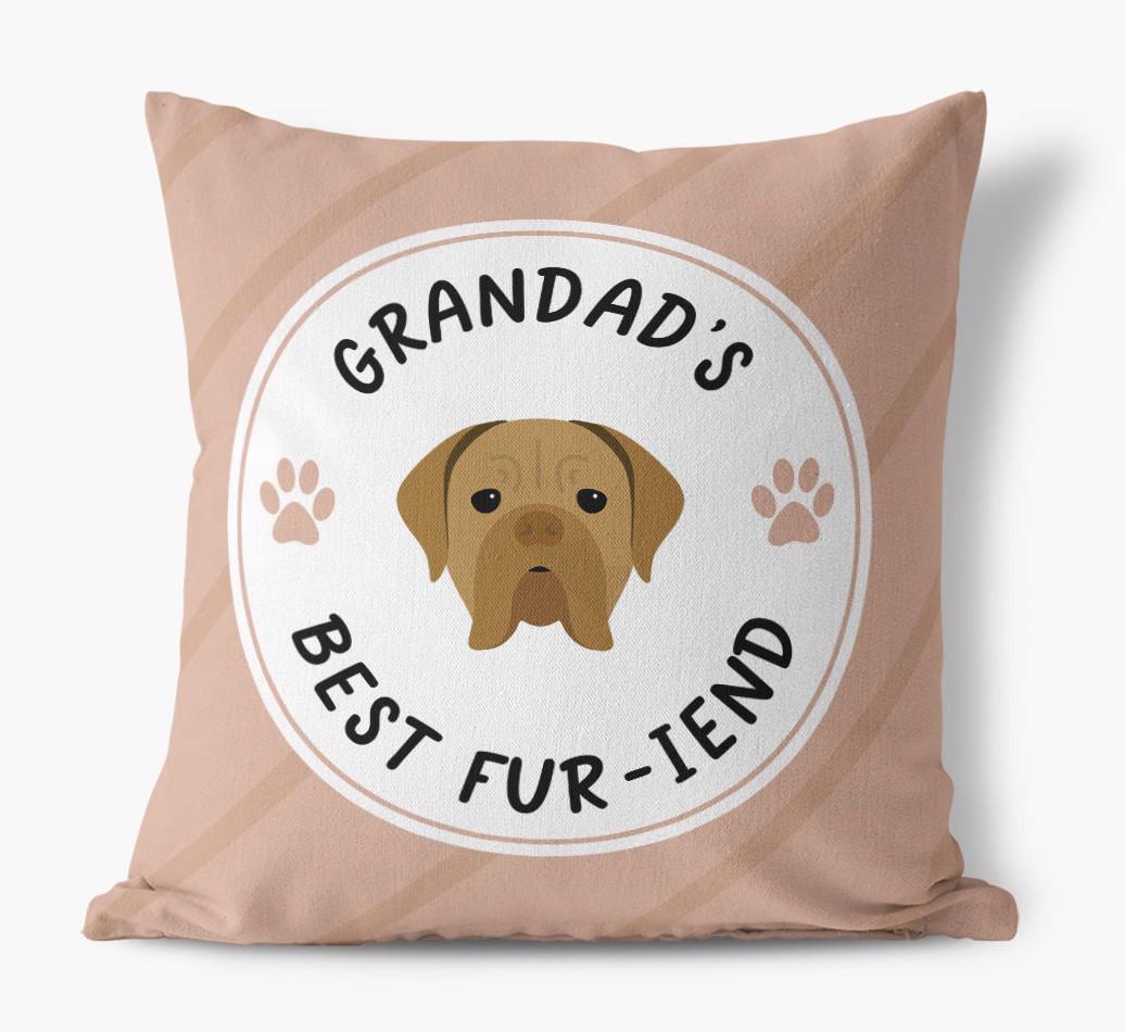 Grandad's Best Fur-iend: Personalised {breedFullName} Cushion