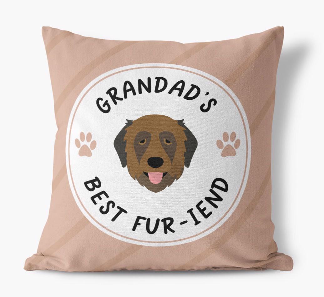 Grandad's Best Fur-iend: Personalised {breedFullName} Cushion