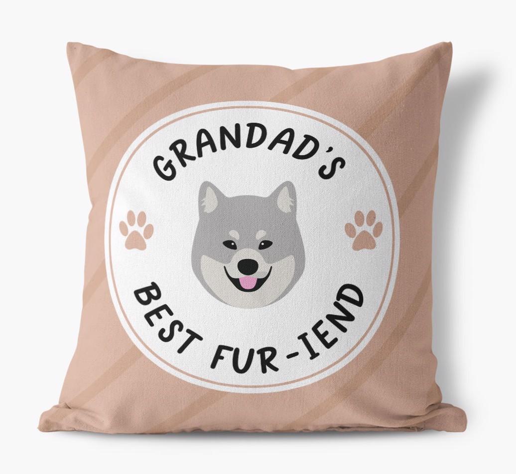 Grandad's Best Fur-iend: Personalised {breedFullName} Cushion