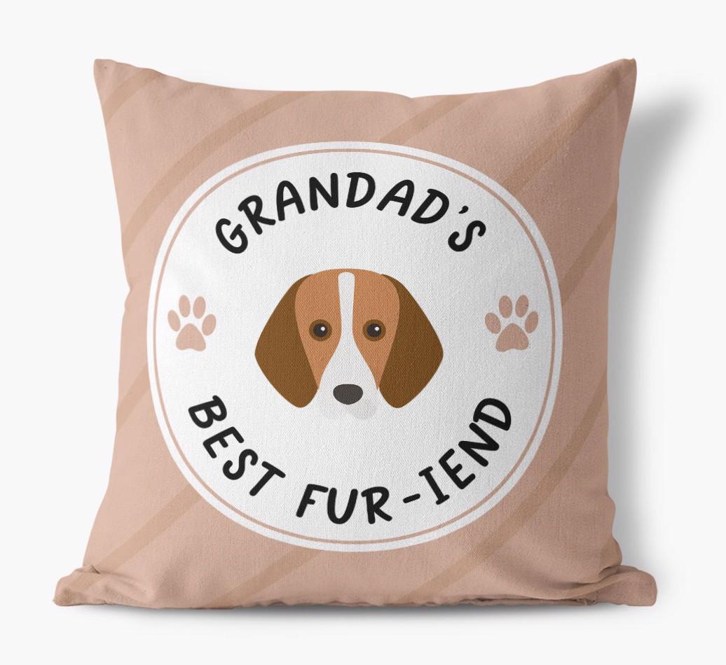 Grandad's Best Fur-iend: Personalised {breedFullName} Cushion