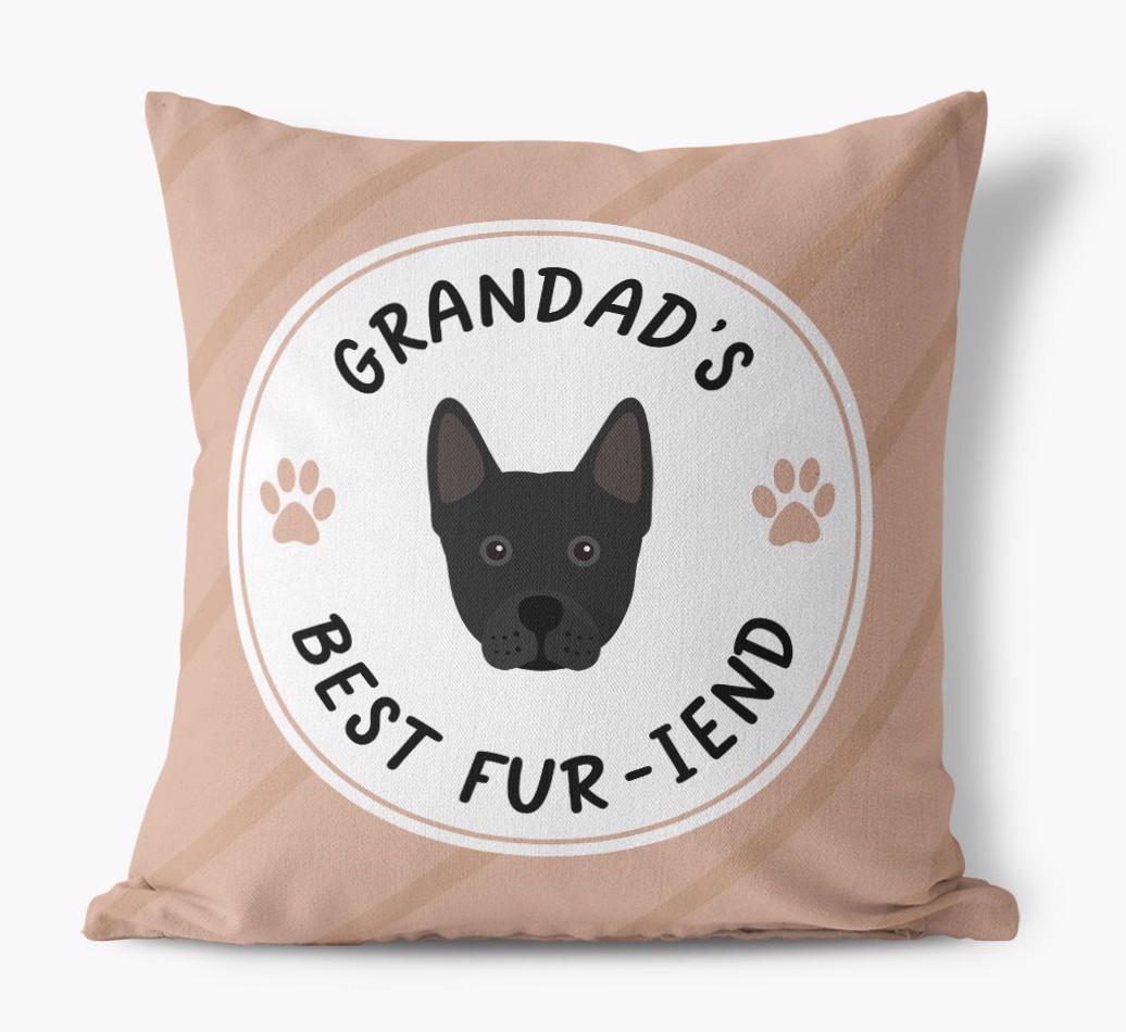 Grandad's Best Fur-iend: Personalised {breedFullName} Cushion
