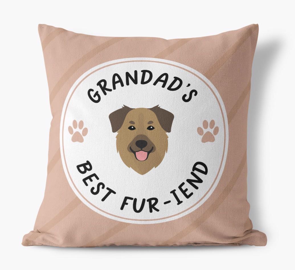 Grandad's Best Fur-iend: Personalised {breedFullName} Cushion