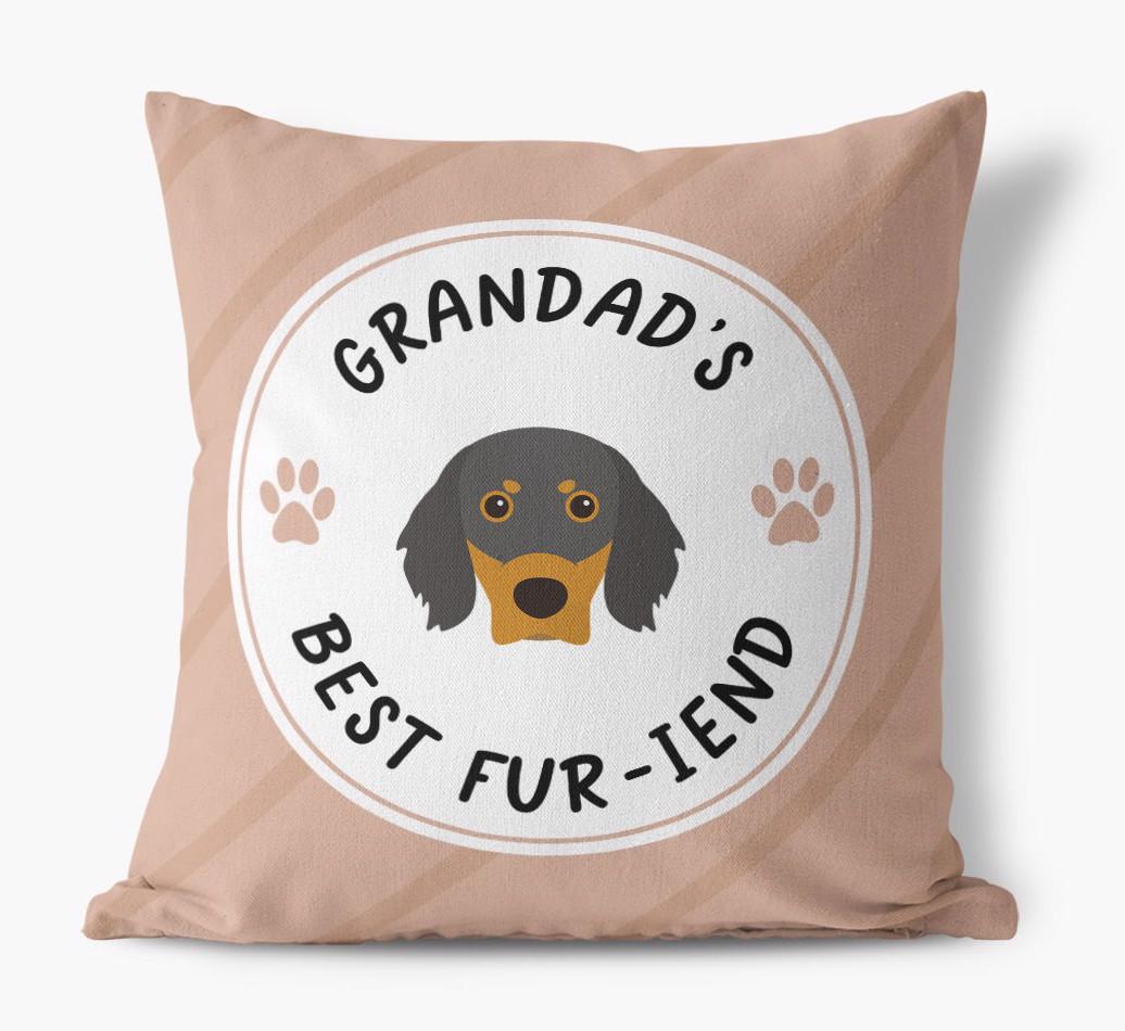Grandad's Best Fur-iend: Personalised {breedFullName} Cushion
