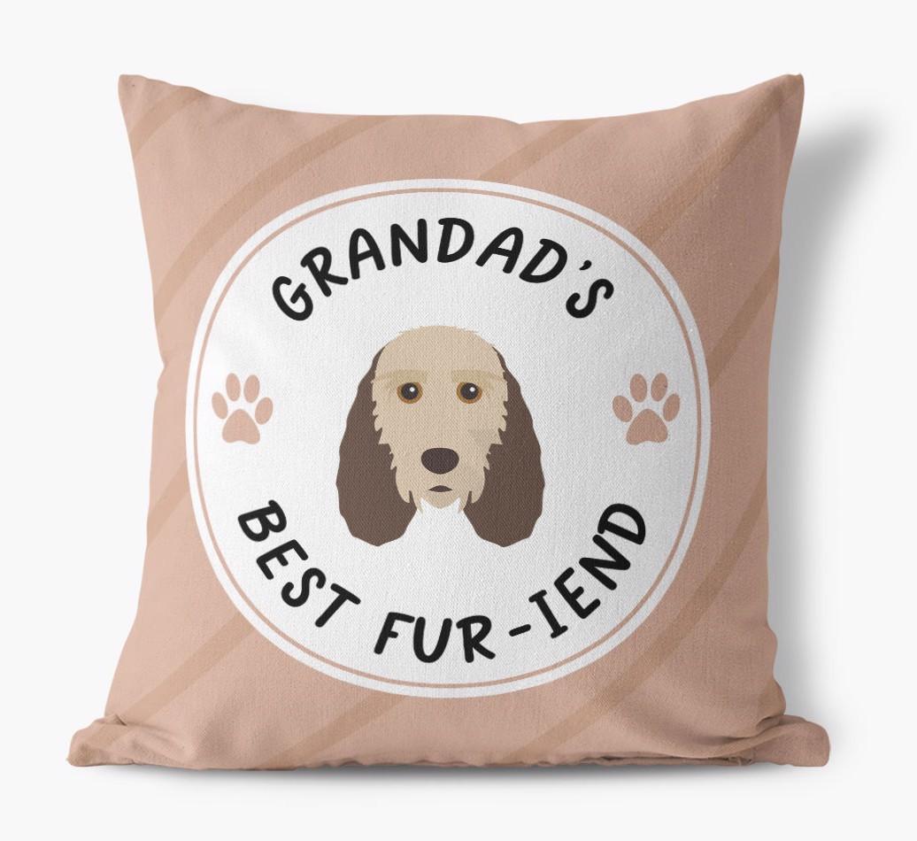 Grandad's Best Fur-iend: Personalised {breedFullName} Cushion