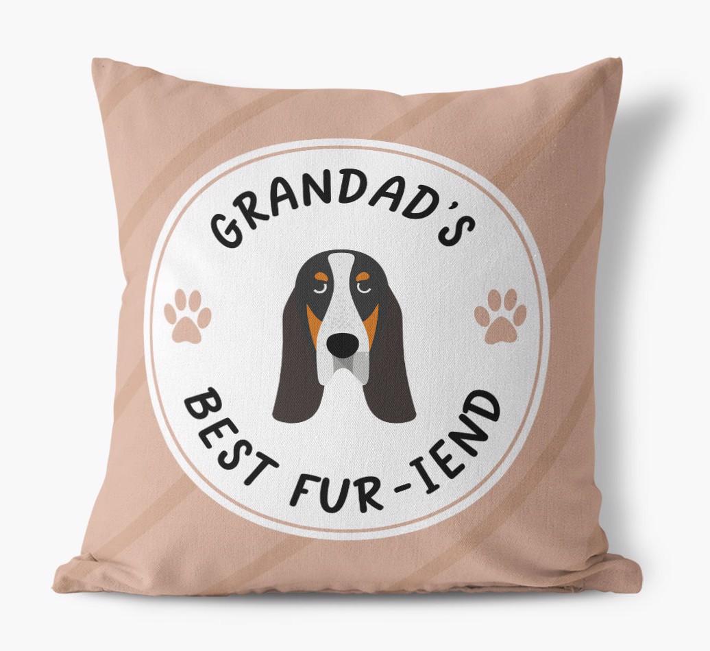 Grandad's Best Fur-iend: Personalised {breedFullName} Cushion