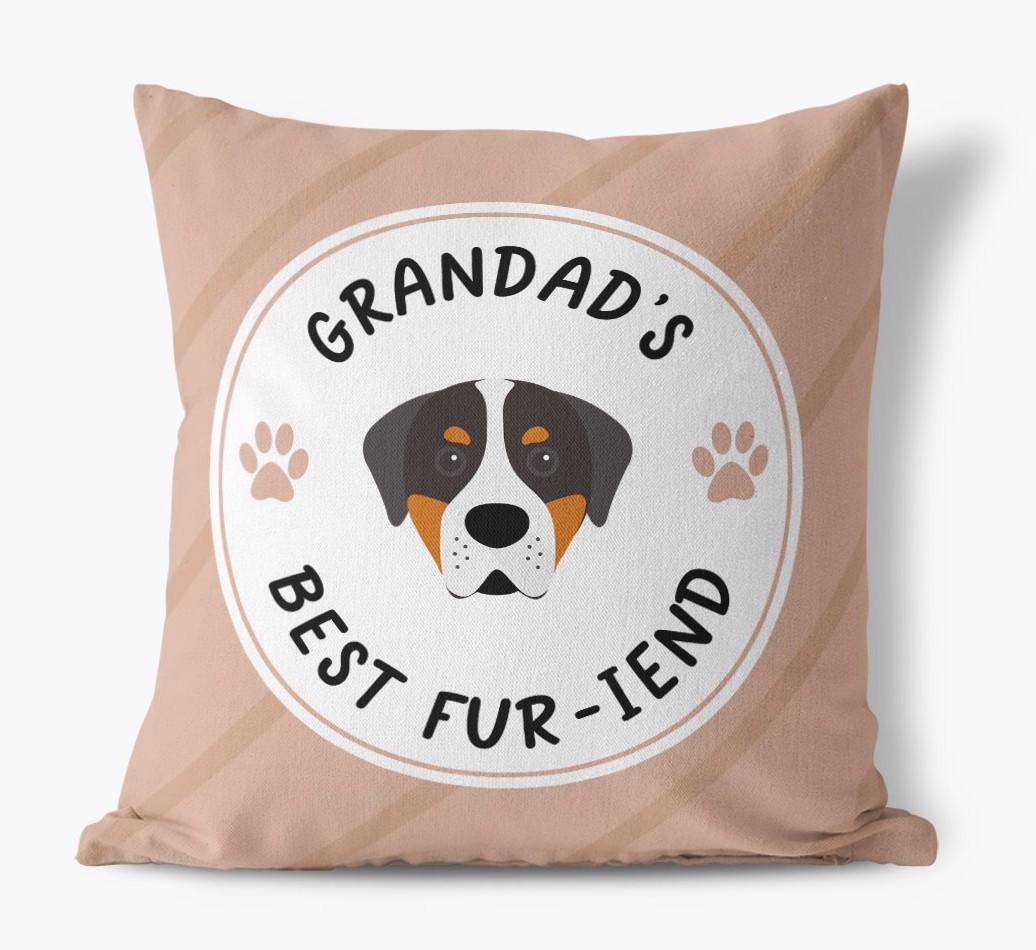 Grandad's Best Fur-iend: Personalised {breedFullName} Cushion