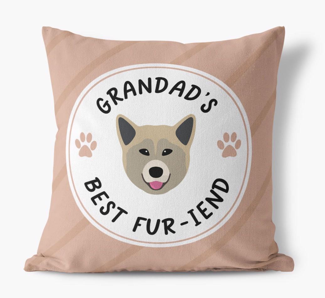 Grandad's Best Fur-iend: Personalised {breedFullName} Cushion
