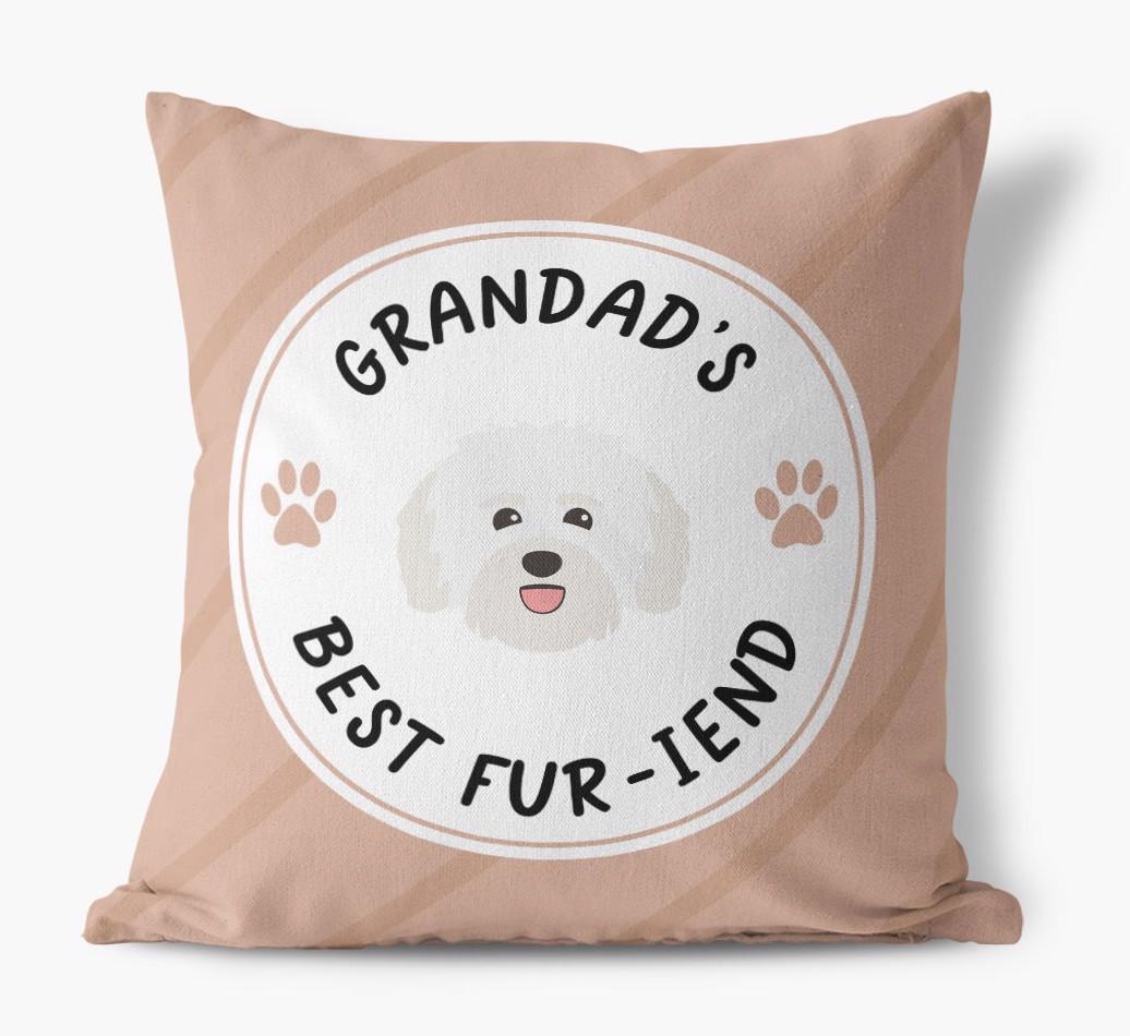 Grandad's Best Fur-iend: Personalised {breedFullName} Cushion
