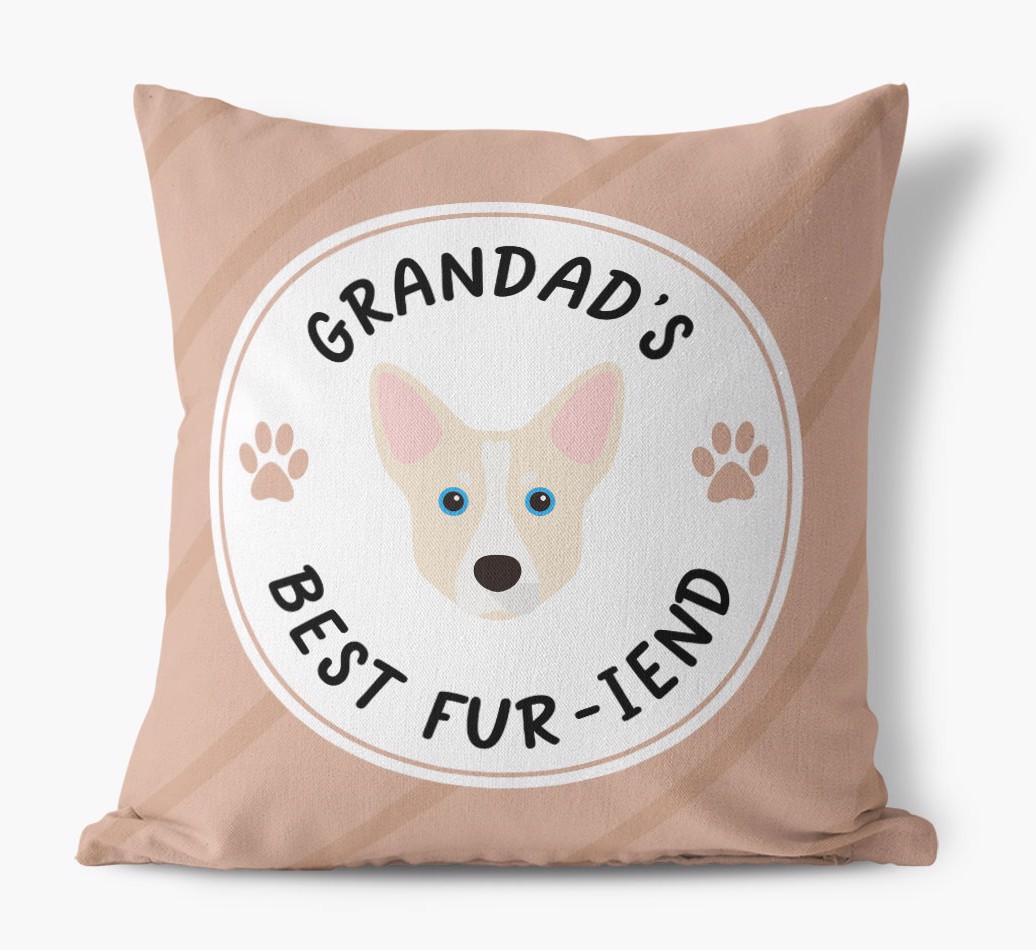 Grandad's Best Fur-iend: Personalised {breedFullName} Cushion