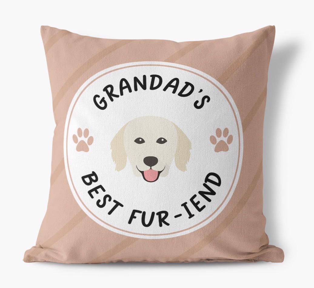 Grandad's Best Fur-iend: Personalised {breedFullName} Cushion