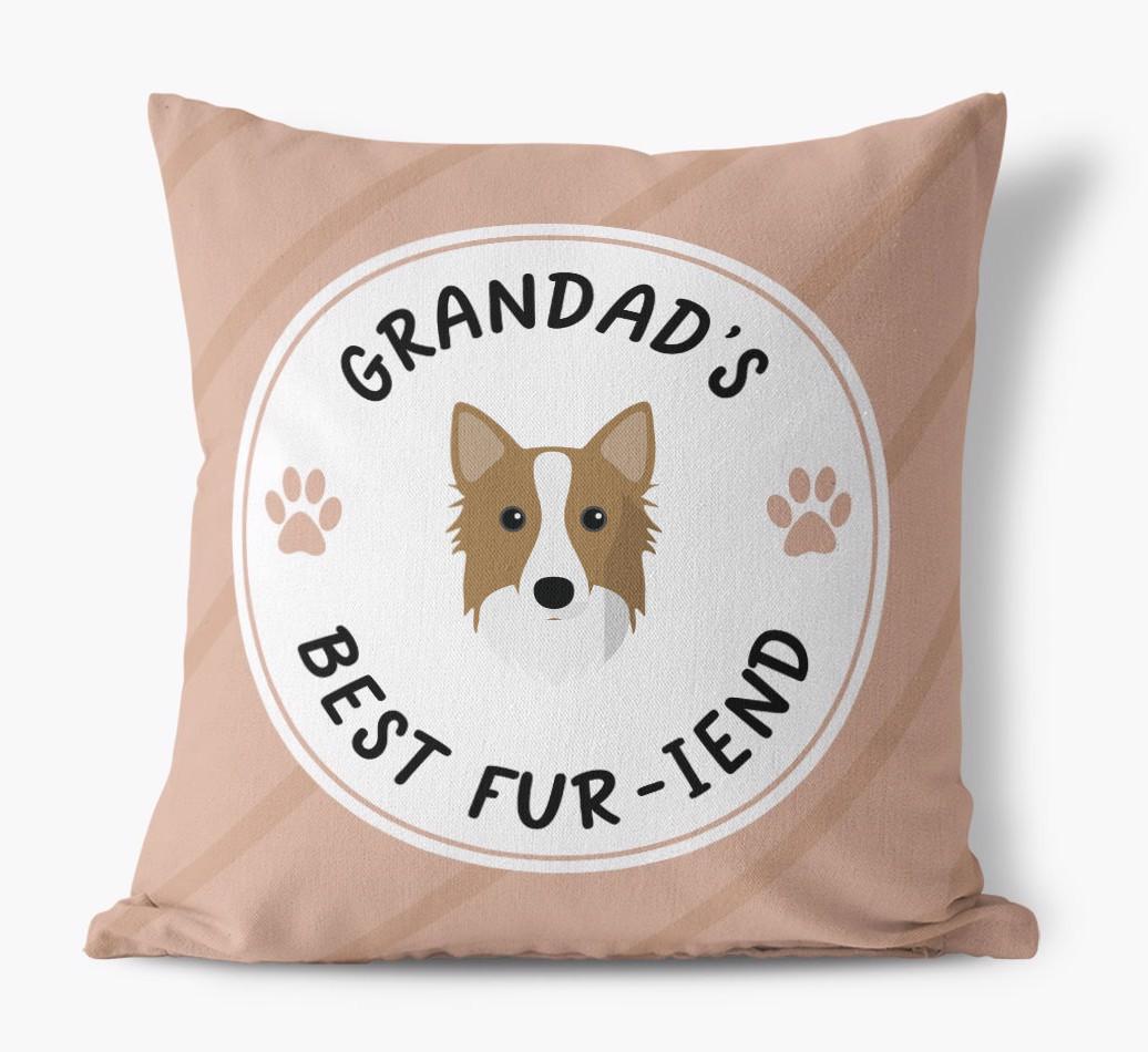 Grandad's Best Fur-iend: Personalised {breedFullName} Cushion