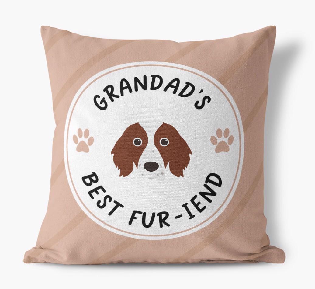 Grandad's Best Fur-iend: Personalised {breedFullName} Cushion