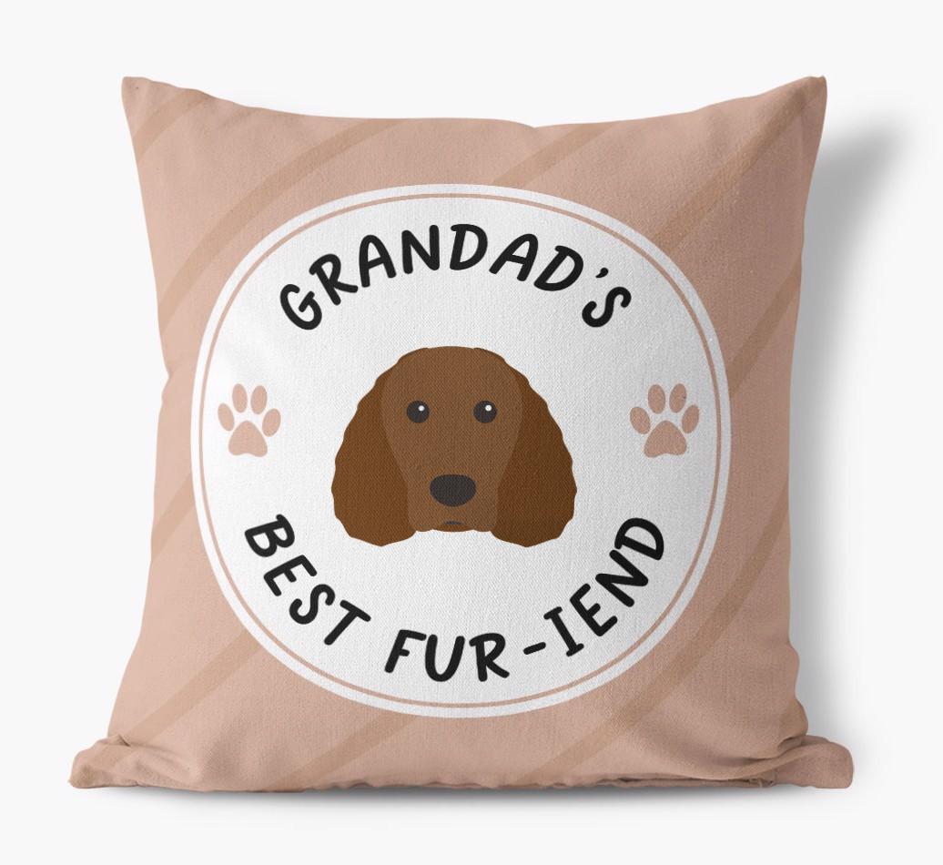 Grandad's Best Fur-iend: Personalised {breedFullName} Cushion