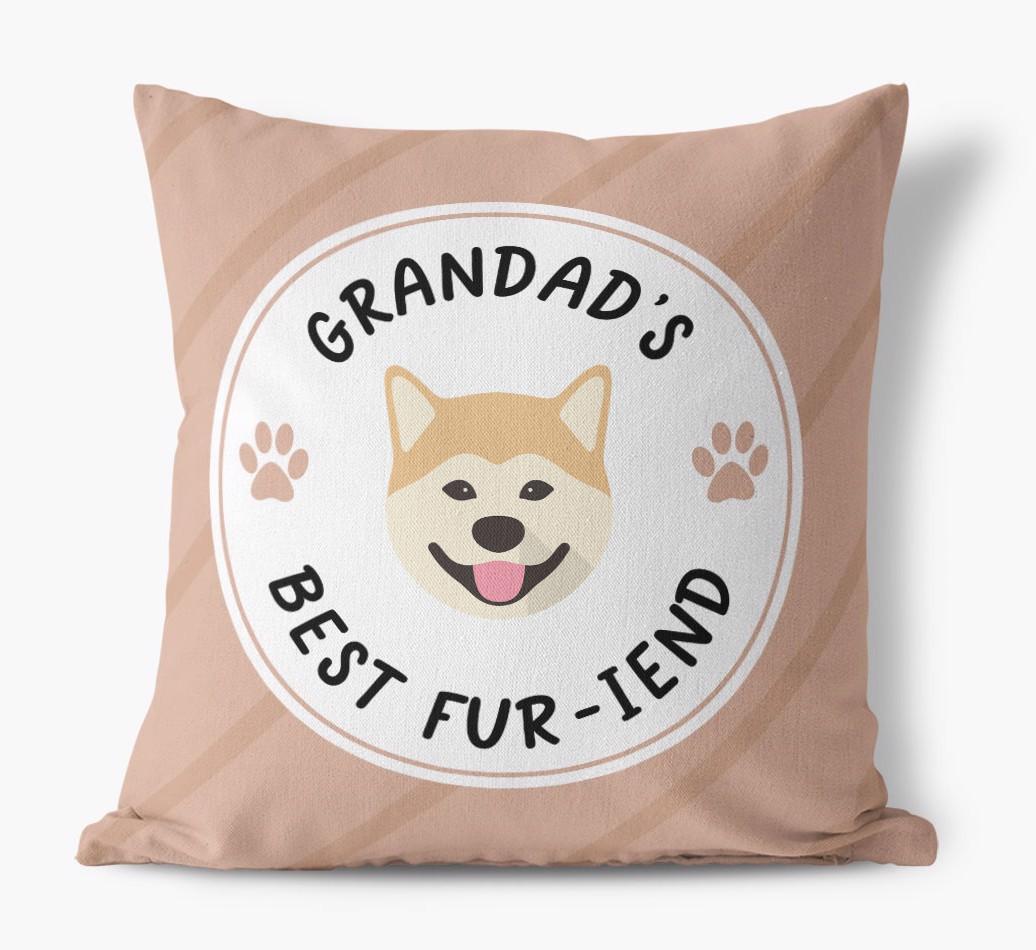 Grandad's Best Fur-iend: Personalised {breedFullName} Cushion