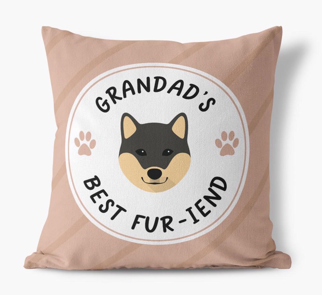 Grandad's Best Fur-iend: Personalised {breedFullName} Cushion