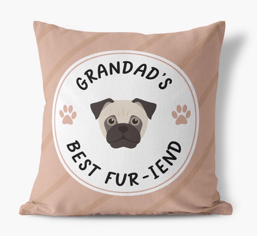 Grandad's Best Fur-iend: Personalised {breedFullName} Cushion