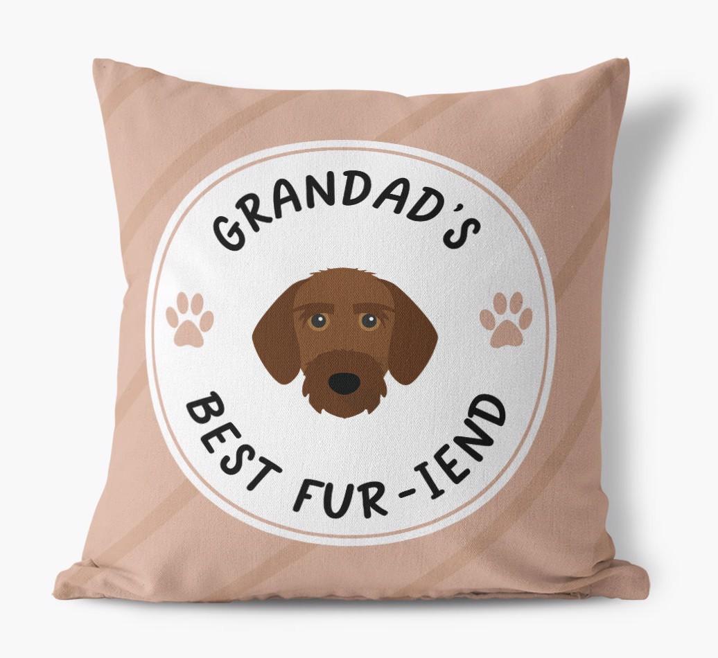 Grandad's Best Fur-iend: Personalised {breedFullName} Cushion