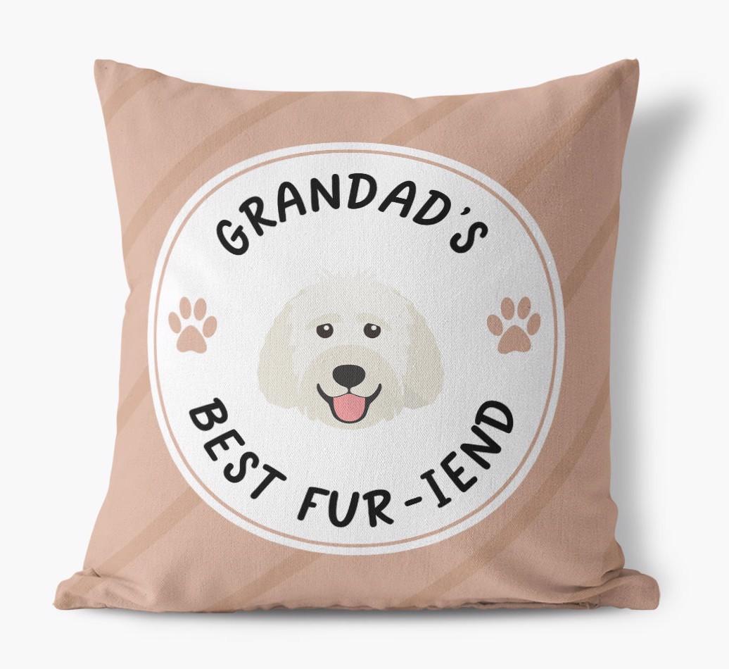 Grandad's Best Fur-iend: Personalised {breedFullName} Cushion
