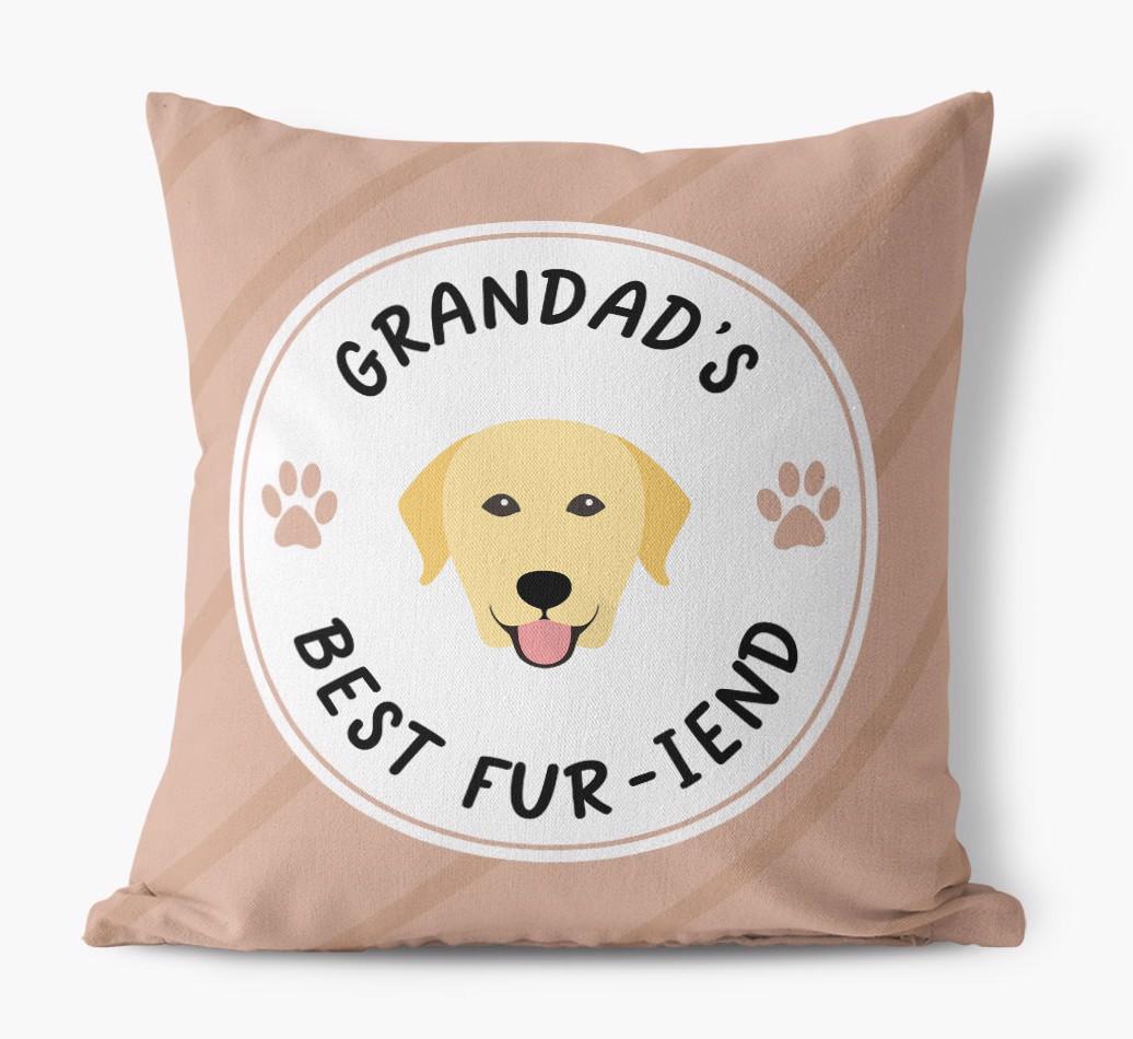 Grandad's Best Fur-iend: Personalised {breedFullName} Cushion
