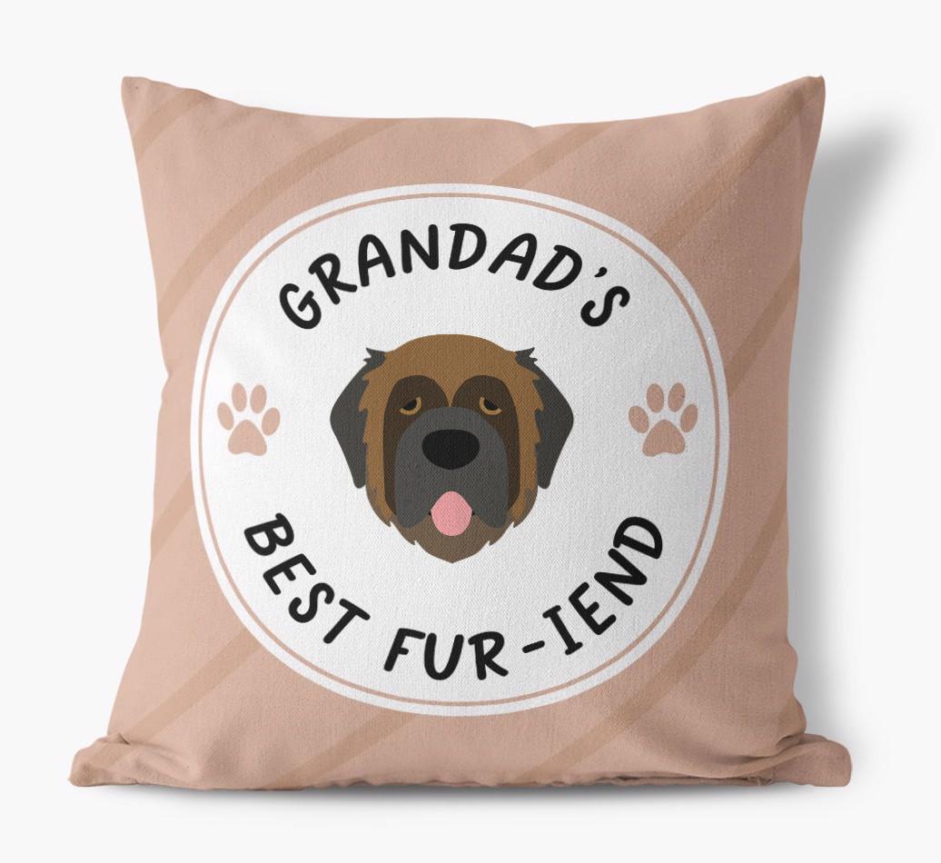 Grandad's Best Fur-iend: Personalised {breedFullName} Cushion