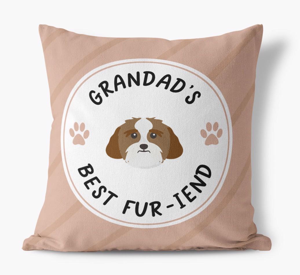 Grandad's Best Fur-iend: Personalised {breedFullName} Cushion