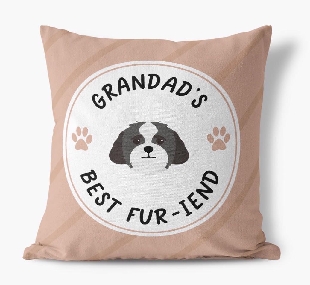 Grandad's Best Fur-iend: Personalised {breedFullName} Cushion