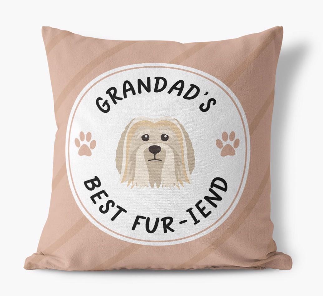 Grandad's Best Fur-iend: Personalised {breedFullName} Cushion