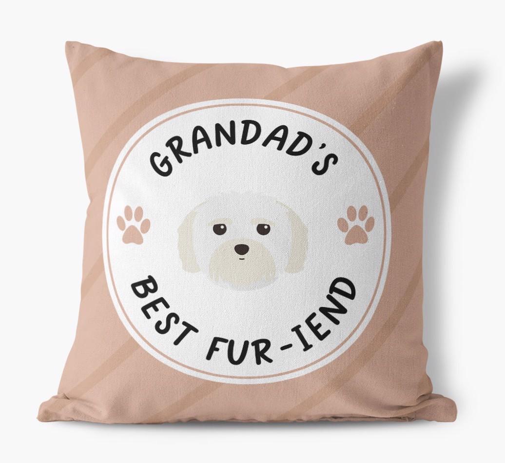 Grandad's Best Fur-iend: Personalised {breedFullName} Cushion