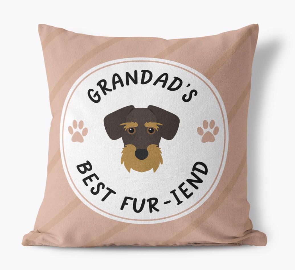 Grandad's Best Fur-iend: Personalised {breedFullName} Cushion