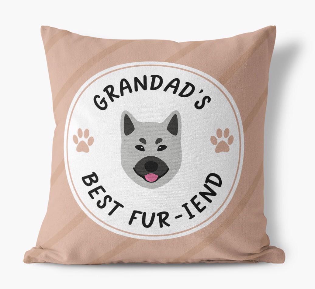 Grandad's Best Fur-iend: Personalised {breedFullName} Cushion