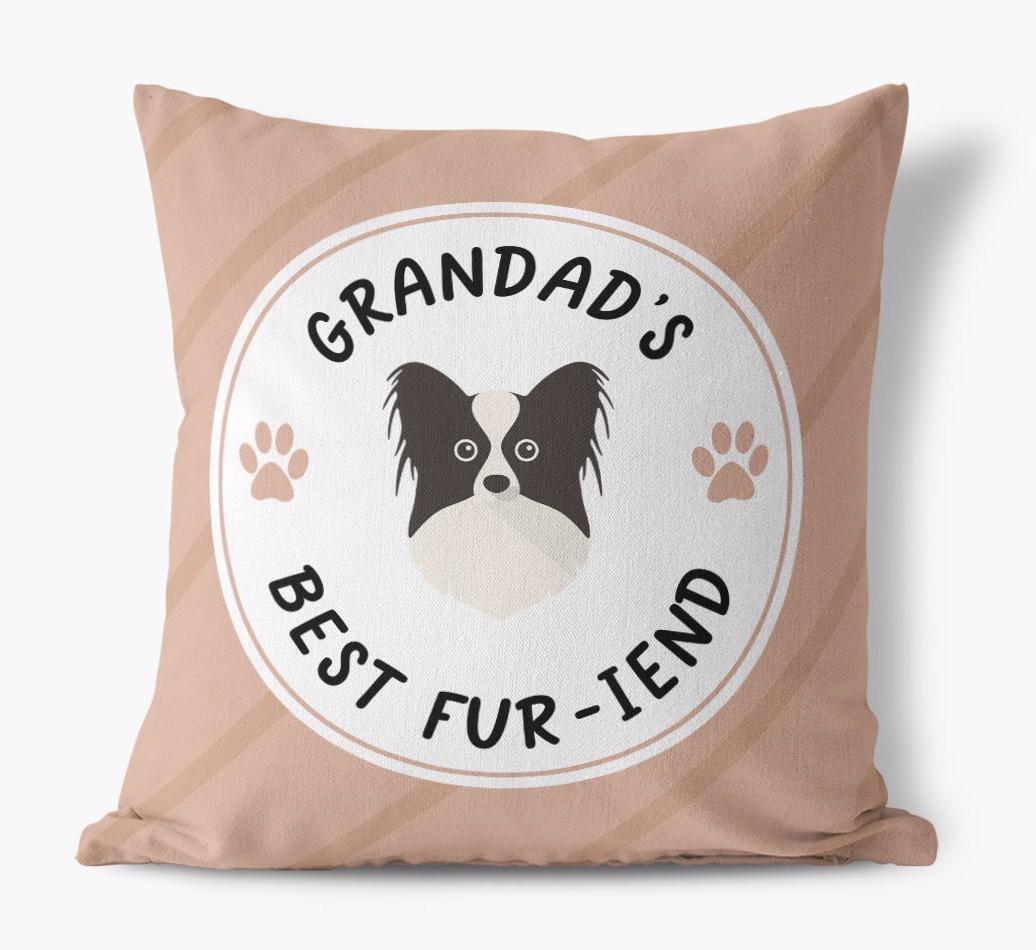 Grandad's Best Fur-iend: Personalised {breedFullName} Cushion