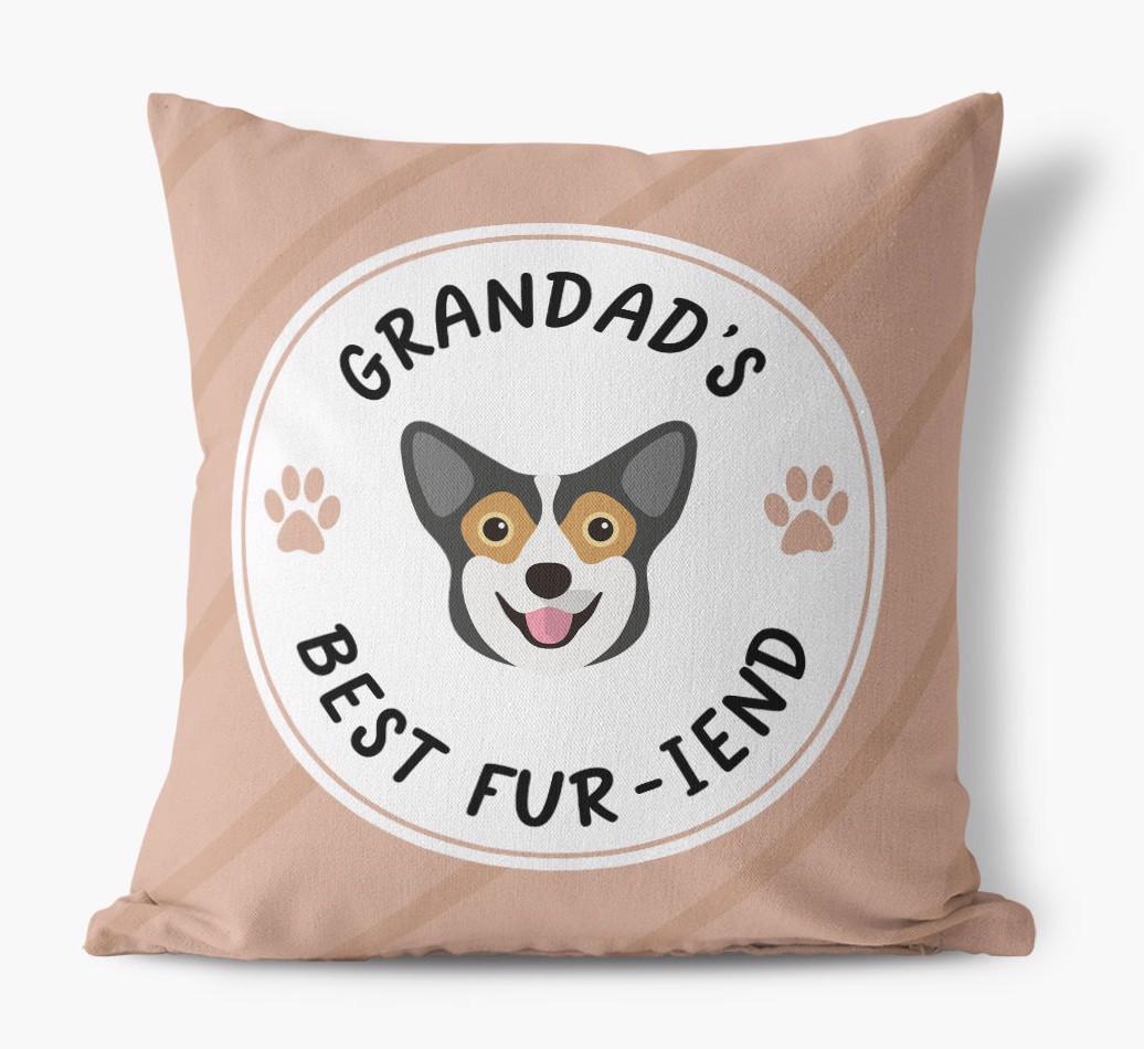 Grandad's Best Fur-iend: Personalised {breedFullName} Cushion