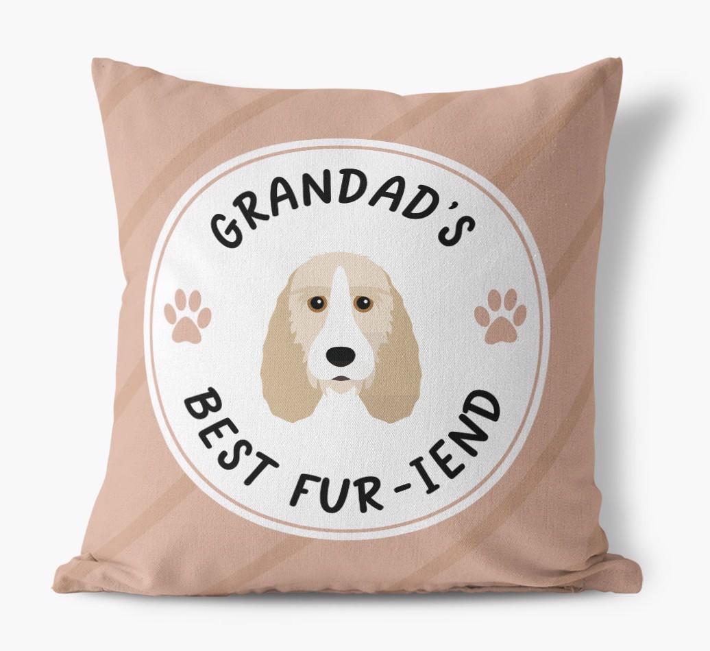 Grandad's Best Fur-iend: Personalised {breedFullName} Cushion