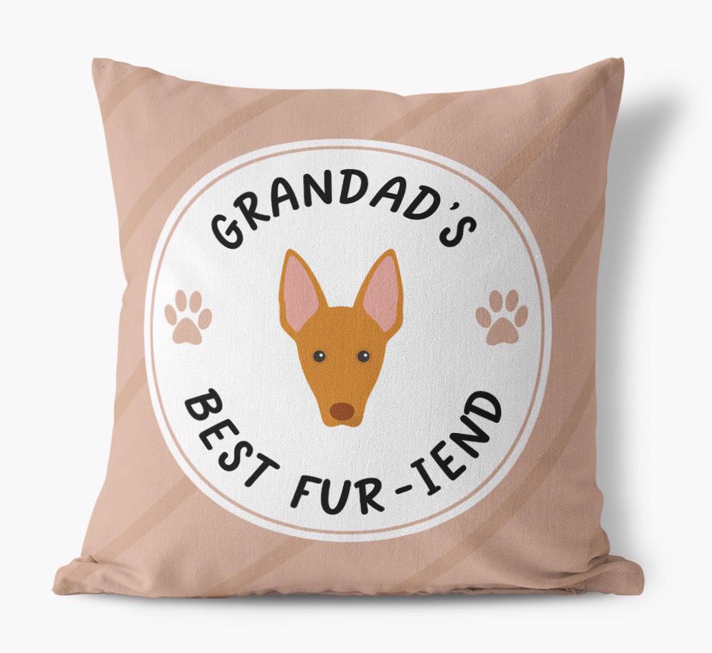 Grandad's Best Fur-iend: Personalised {breedFullName} Cushion