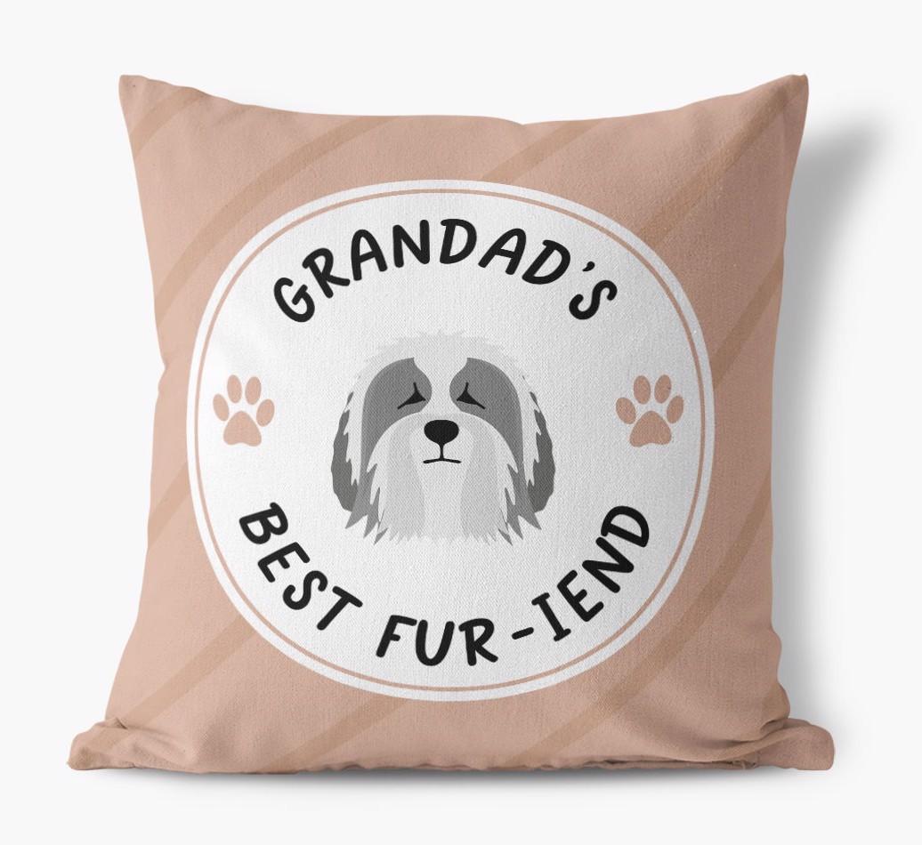 Grandad's Best Fur-iend: Personalised {breedFullName} Cushion