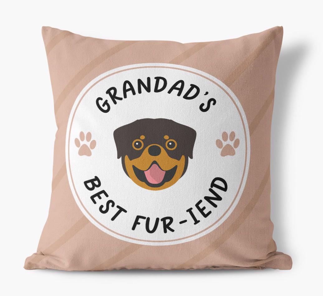 Grandad's Best Fur-iend: Personalised {breedFullName} Cushion