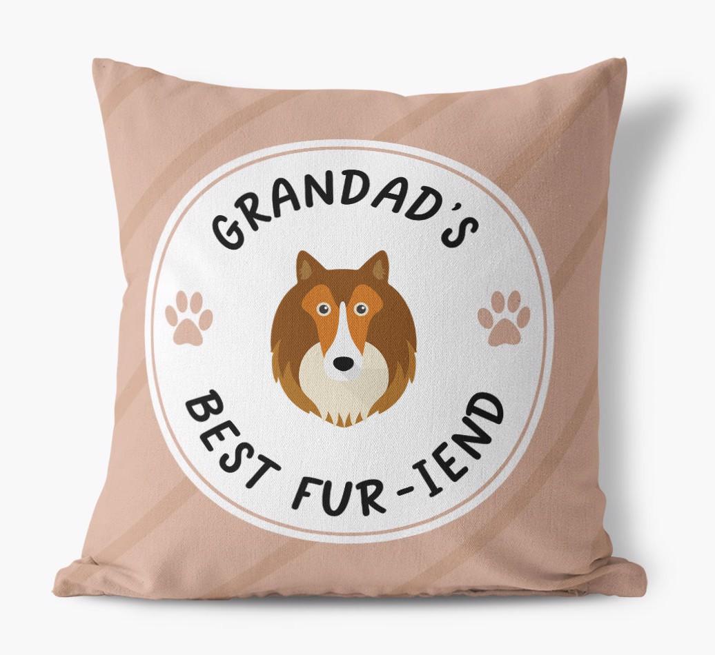 Grandad's Best Fur-iend: Personalised {breedFullName} Cushion