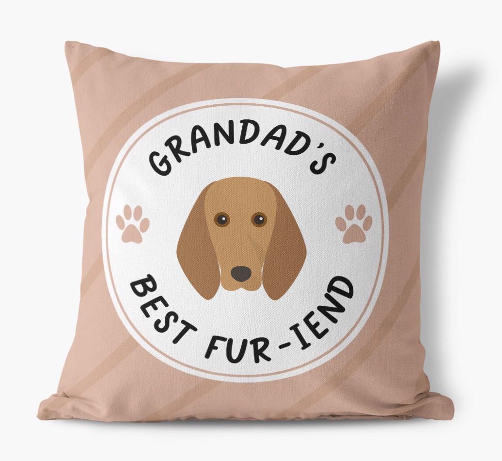 Grandad's Best Fur-iend: Personalised {breedFullName} Cushion