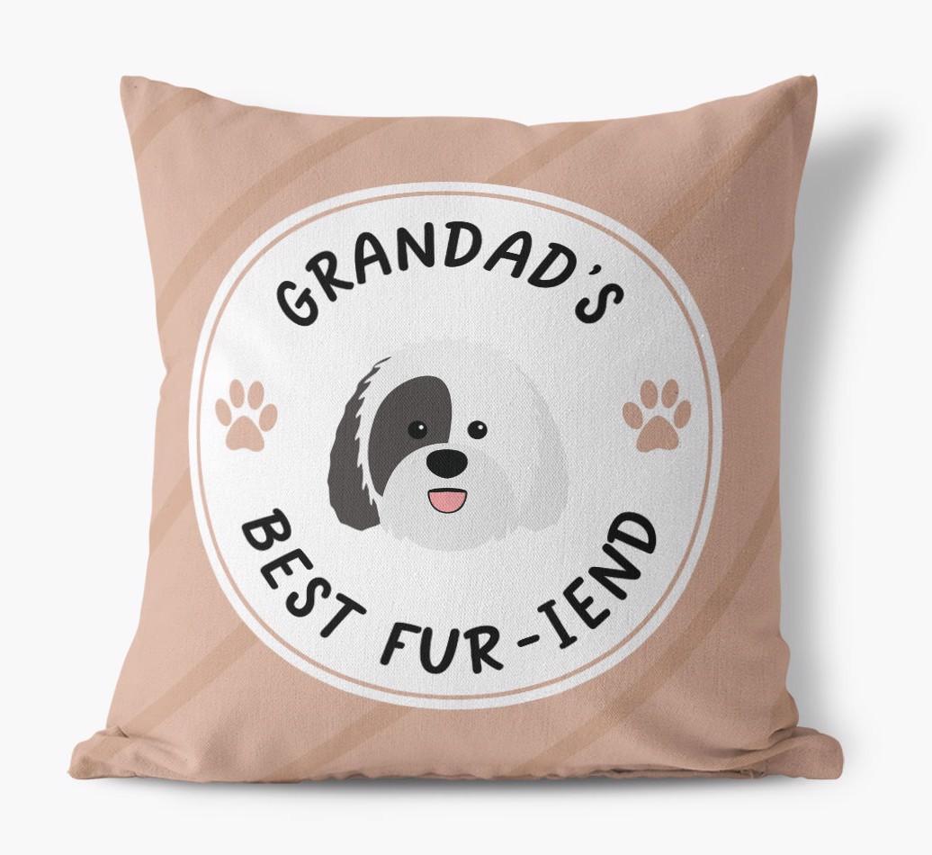 Grandad's Best Fur-iend: Personalised {breedFullName} Cushion
