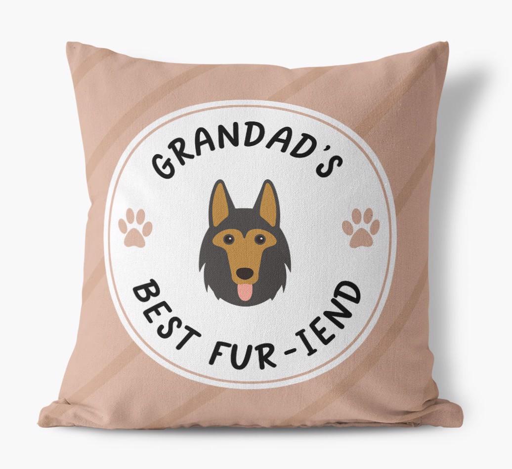Grandad's Best Fur-iend: Personalised {breedFullName} Cushion