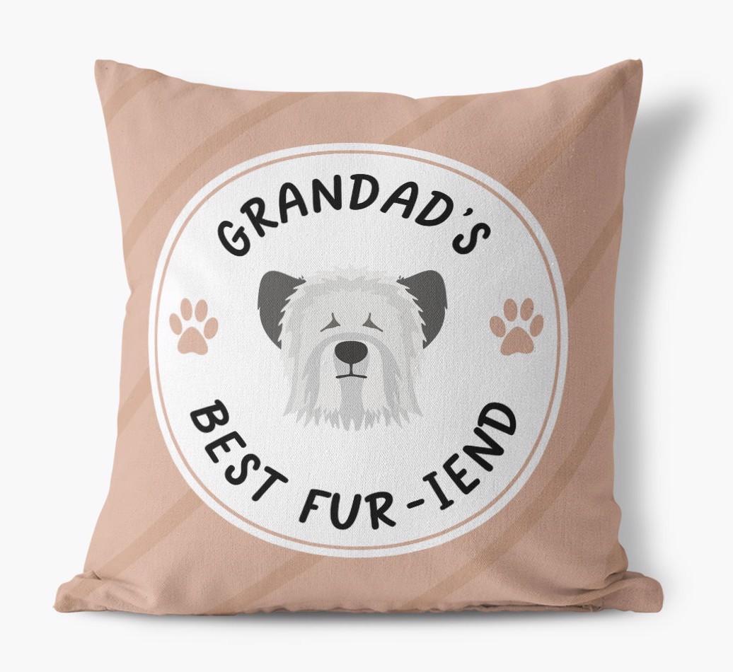 Grandad's Best Fur-iend: Personalised {breedFullName} Cushion