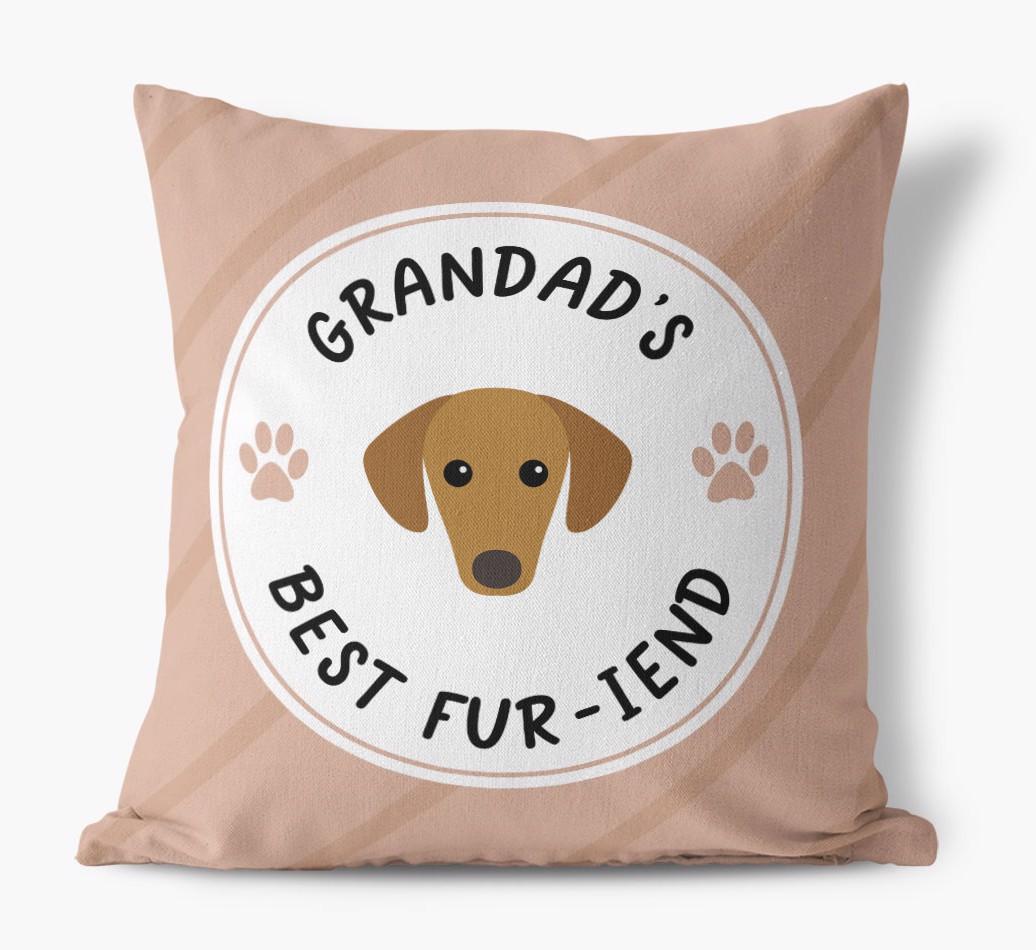 Grandad's Best Fur-iend: Personalised {breedFullName} Cushion