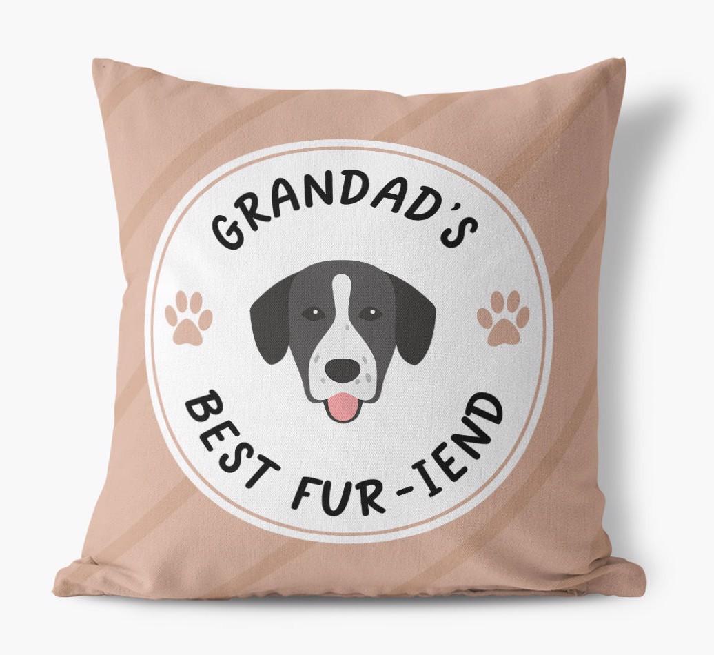 Grandad's Best Fur-iend: Personalised {breedFullName} Cushion