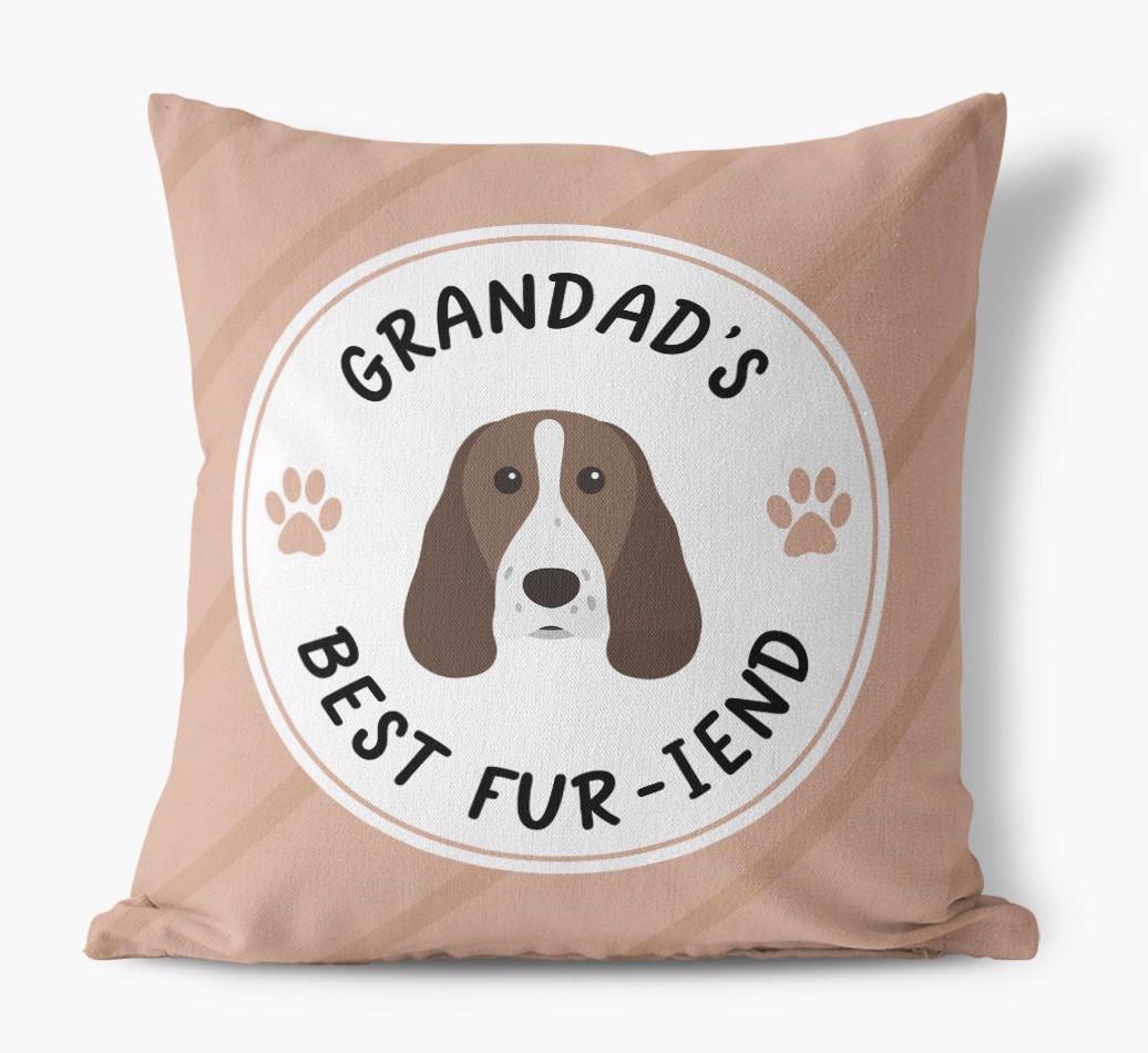 Grandad's Best Fur-iend: Personalised {breedFullName} Cushion